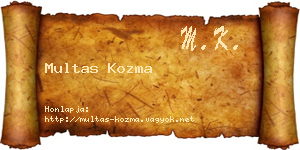 Multas Kozma névjegykártya